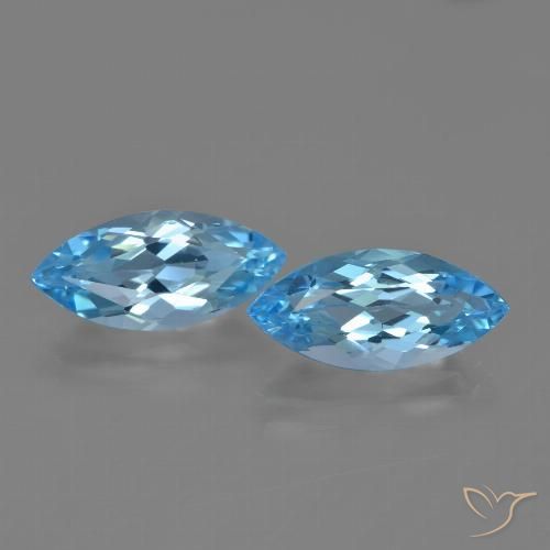 7.35ctw Natural Swiss Blue Topaz, Marquise, VVS