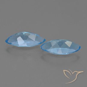 Topaz Gemstones in 14.9 x 7 mm Size for Sale, Topaz Stones in Swiss Blue Color