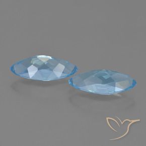 Topaz Gemstones in 15.1 x 7.1 mm Size for Sale, Topaz Stones in Swiss Blue Color