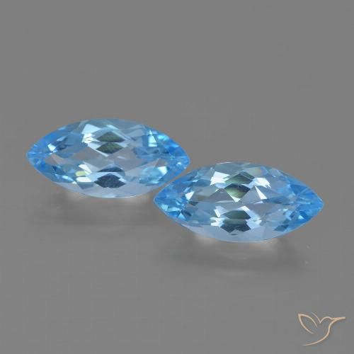 7.66ctw Natural Swiss Blue Topaz, Marquise, VVS
