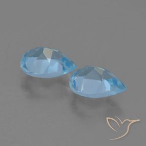 Topaz Gemstones in 7 x 5 mm (calibrated) Size for Sale, Topaz Stones in Swiss Blue Color