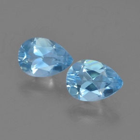 Baby blau Topas Edelstein - 0.9ct Birnen Schliff (ID: 454708)