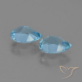 Topaz Gemstones in 7.3 x 5.2 mm Size for Sale, Topaz Stones in Swiss Blue Color