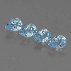 Небесно Голубой Топаз Камень - 0.8ct Фасетная Груша (ID: 454731)