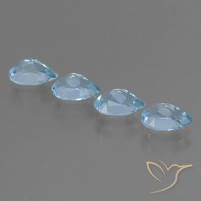 Topaz Gemstones in 7 x 5 mm (calibrated) Size for Sale, Topaz Stones in Sky Blue Color