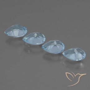 Topaz Gemstones in 7 x 5 mm (calibrated) Size for Sale, Topaz Stones in Sky Blue Color