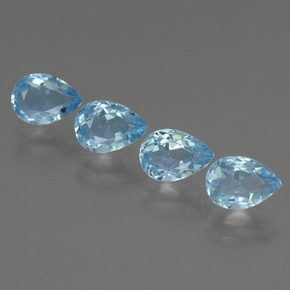 Deep Maya Blue Topaz Gem - 0.9ct Pear Facet (ID: 454736)