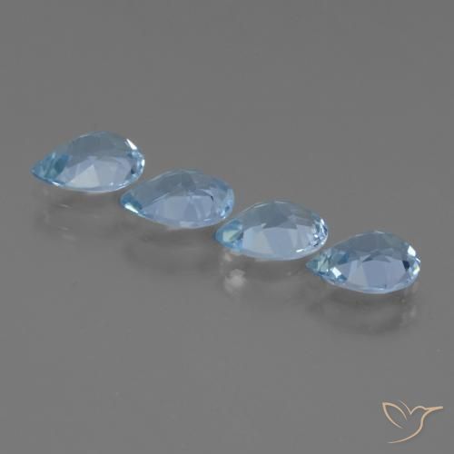 Topaz Gemstones in 7 x 5 mm (calibrated) Size for Sale, Topaz Stones in Sky Blue Color