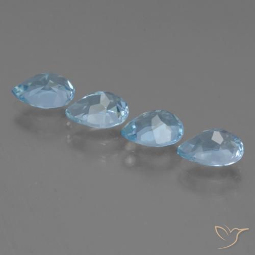 Topaz Gemstones in 7 x 5 mm (calibrated) Size for Sale, Topaz Stones in Sky Blue Color