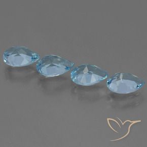 Topaz Gemstones in 7 x 5 mm (calibrated) Size for Sale, Topaz Stones in Sky Blue Color