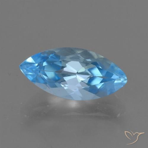 3.40ct Natural Swiss Blue Topaz, Marquise, VVS