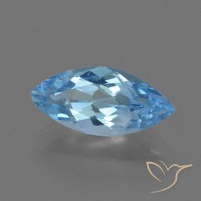 3.29 ct Blue Topaz Stone, Natural Topaz in Marquise Facet Shape for Sale