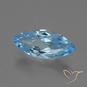 3.16 ct Blue Topaz Stone, Natural Topaz in Marquise Facet Shape for Sale