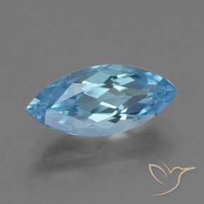 3.78 ct Blue Topaz Stone, Natural Topaz in Marquise Facet Shape for Sale