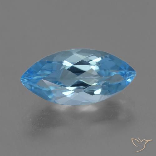 4.02ct Natural Swiss Blue Topaz, Marquise, VVS