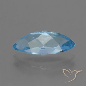 Topaz Gemstone in 15 x 7.2 mm Size for Sale, Topaz Stone in Swiss Blue Color