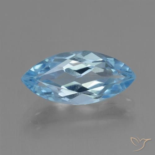 3.59ct Natural Sky Blue Topaz, Marquise, VVS