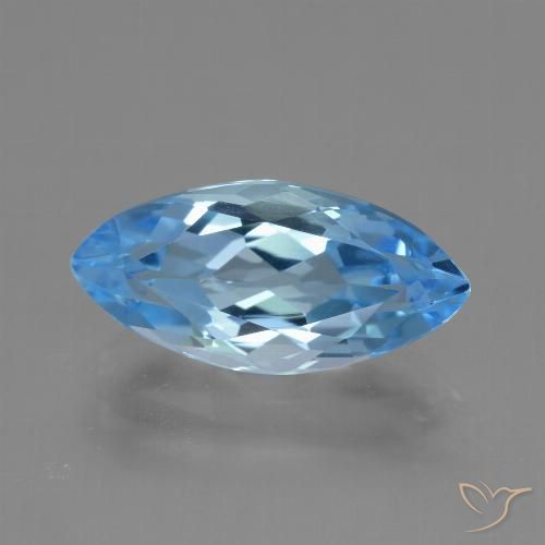 3.98ct Natural Swiss Blue Topaz, Marquise, VVS