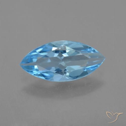 3.29ct Natural Swiss Blue Topaz, Marquise, VVS-VS