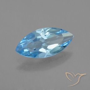 3.29 ct Blue Topaz Stone, Natural Topaz in Marquise Facet Shape for Sale