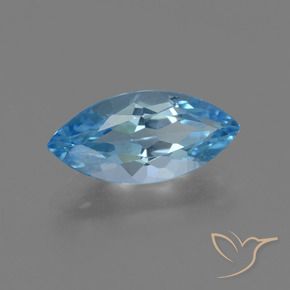 3.70 ct Blue Topaz Stone, Natural Topaz in Marquise Facet Shape for Sale