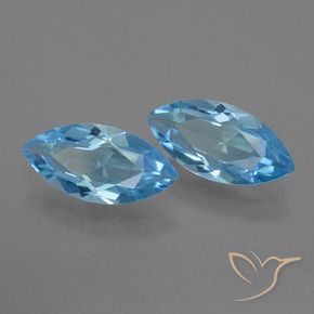 6.72 ctw Blue Topaz Stones, Natural Topaz in Marquise Facet Shape for Sale