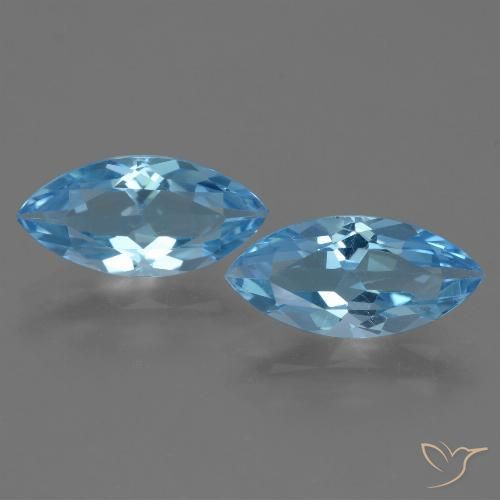 7.47ctw Natural Swiss Blue Topaz, Marquise, VS