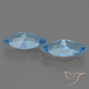 Topaz Gemstones in 15.1 x 7.1 mm Size for Sale, Topaz Stones in Swiss Blue Color