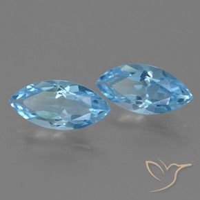 7.14 ctw Blue Topaz Stones, Natural Topaz in Marquise Facet Shape for Sale