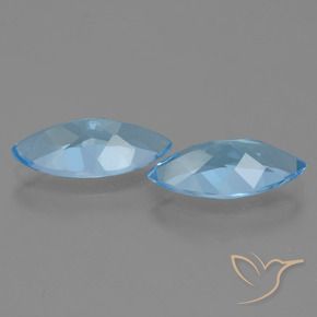 Topaz Gemstones in 14.9 x 7.2 mm Size for Sale, Topaz Stones in Swiss Blue Color