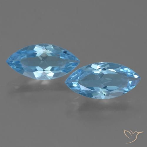 7.10ctw Natural Swiss Blue Topaz, Marquise, VS
