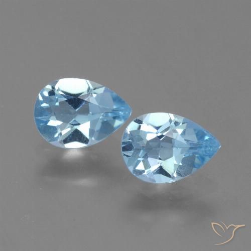 1.65ctw Natural Swiss Blue Topaz, Pear Shape, VS
