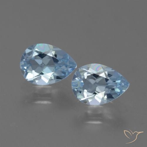 1.68ctw Natural Sky Blue Topaz, Pear Shape, VVS-VS