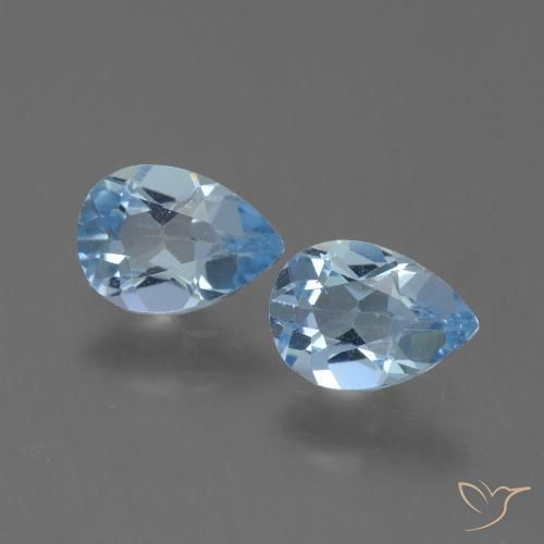 1.49ctw Natural Swiss Blue Topaz, Pear Shape, VS