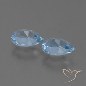Topaz Gemstones in 7 x 5 mm (calibrated) Size for Sale, Topaz Stones in Swiss Blue Color