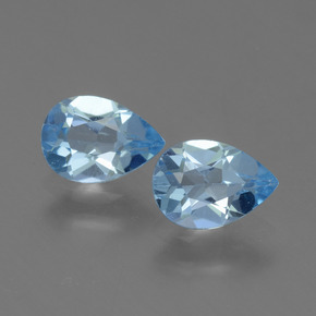 Swiss Blue Topaz Gem - 0.8ct Pear Facet (ID: 454796)
