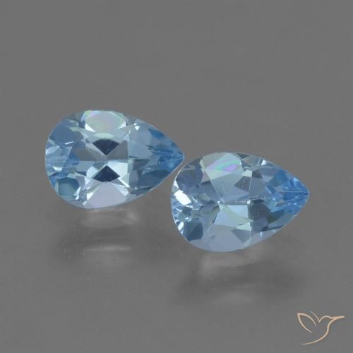 1.62ctw Natural Sky Blue Topaz, Pear Shape, VS