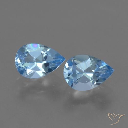 1.77ctw Natural Swiss Blue Topaz, Pear Shape, VVS-VS