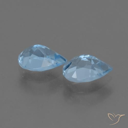 Topaz Gemstones in 7 x 5 mm (calibrated) Size for Sale, Topaz Stones in Swiss Blue Color