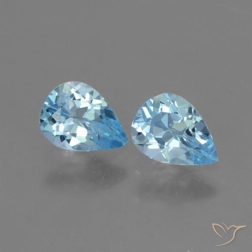 1.47ctw Natural Sky Blue Topaz, Pear Shape, VS