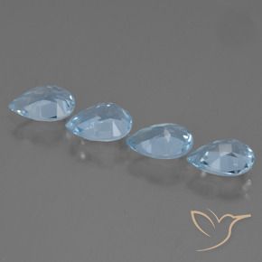 Topaz Gemstones in 7 x 5 mm (calibrated) Size for Sale, Topaz Stones in Swiss Blue Color
