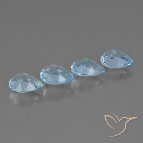 Topaz Gemstones in 7 x 5 mm (calibrated) Size for Sale, Topaz Stones in Sky Blue Color