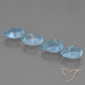 Topaz Gemstones in 7 x 5 mm (calibrated) Size for Sale, Topaz Stones in Sky Blue Color