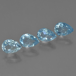 Baby blau Topas Edelstein - 0.9ct Birnen Schliff (ID: 454832)