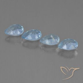 Topaz Gemstones in 7.1 x 5.2 mm Size for Sale, Topaz Stones in Sky Blue Color