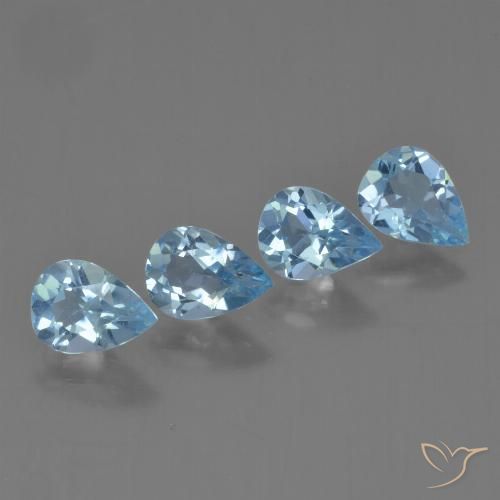 2.88 ct Swiss Blue Topaz, 6.9 x 5 mm Pear Cut From Brazil, Photo A