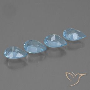 Topaz Gemstones in 7 x 5 mm (calibrated) Size for Sale, Topaz Stones in Swiss Blue Color
