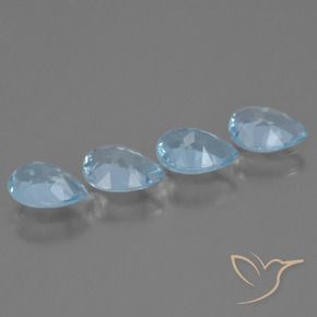Topaz Gemstones in 7 x 5 mm (calibrated) Size for Sale, Topaz Stones in Sky Blue Color