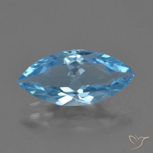 3.46ct Natural Sky Blue Topaz, Marquise, VVS