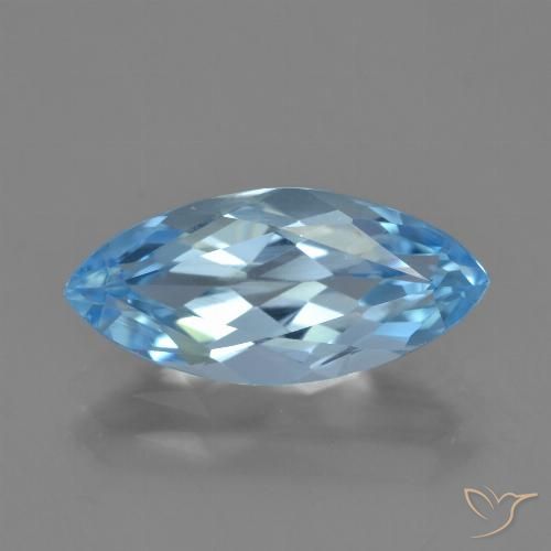 3.68ct Natural Swiss Blue Topaz, Marquise, VS
